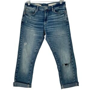 Pilcro & the Letterpress Slim Boyfriend Jeans 27,Raw Hem,crop jeans,boyfriend